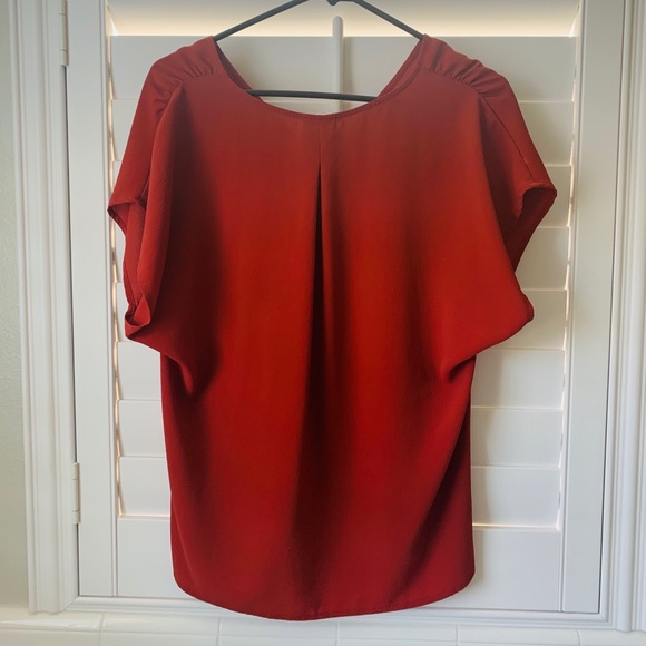 Pleione Burnt Orange loose fitting Blouse - Picture 2 of 6